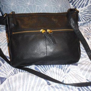 Fossil Shoulder Bag Black Leather